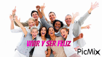 VIVIR Y SER FELIZ - GIF animado gratis