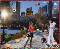 Halloween en Central Park animovaný GIF