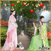 geishas animovaný GIF