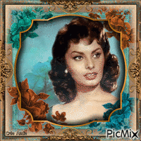 Sophia Loren, Actrice Italienne - GIF animado grátis