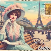 Postkarte aus Paris - GIF animé gratuit