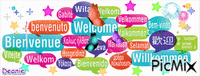 Welcome in many languages - Free animated GIF