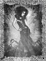 Gothic black woman - Безплатен анимиран GIF