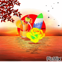 jugo de naranja animovaný GIF