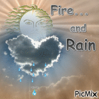 fire and rain GIF animé