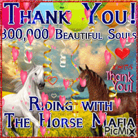 The Horse Mafia 300K Thank You animovaný GIF