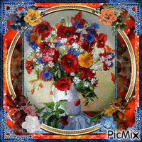 Art - Bouquet champêtre Gif Animado