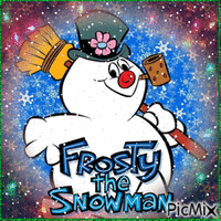 Christmas Frosty the Snowman animasyonlu GIF