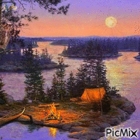 lago y fuego - Безплатен анимиран GIF