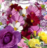 Les fleurs - GIF animado grátis