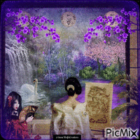 Japanese setting in Purple - Darmowy animowany GIF