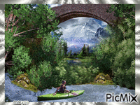 canoe GIF animé