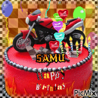 happy birthday Samu анимирани ГИФ