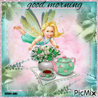 Morning-fairies-coffee GIF animé