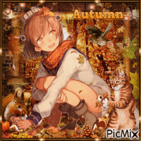 Autumn manga - Brown tones - GIF animado gratis