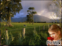 paisaje campestre Animated GIF