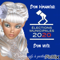 Bon dimanche et bon vote animovaný GIF
