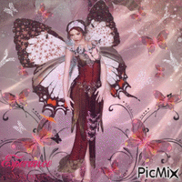 La fée des papillons - GIF animé gratuit
