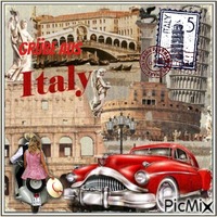 Grüße aus Italien - Postkarte geanimeerde GIF