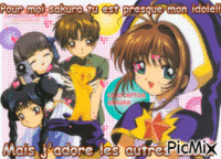 Sakura ,Stéphanie, lionel et tomoyo! - GIF animado grátis