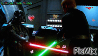 Giff Star Wars Luke et Dark Vador créé par moi animált GIF