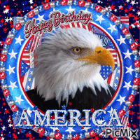 Happy Birthday, America - Animovaný GIF zadarmo