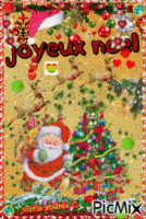 Papa Noël & Cadeaux & "Joyeux Noêl" .