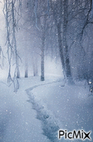 Снегопад - Bezmaksas animēts GIF