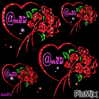 bouquet rouge animēts GIF
