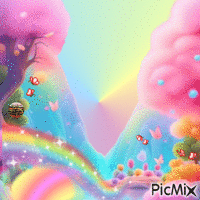 Sfondo - Paesaggio rosa Artecolor - GIF animado gratis