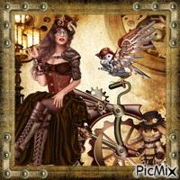 Femme steampunk. - PNG gratuit