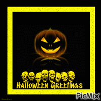 Halloween greetings animeret GIF