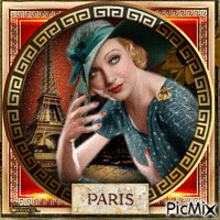 Femme vintage à Paris