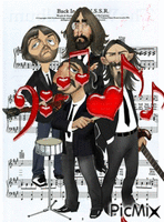 Beatles анимированный гифка