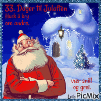 33. days to Christmas eve. Be good and care about others GIF animata
