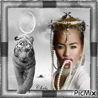 tigre blanc - 免费动画 GIF