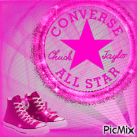 All Star Converse ~ Fuchsia GIF animé
