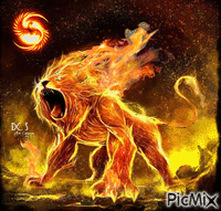 Lion GIF animata