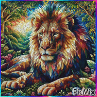 lion GIF animé