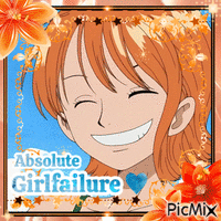 One Piece Nami Absolute Girlfailure 💙 animovaný GIF
