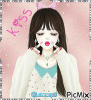 KISS GIRL - Бесплатный анимированный гифка