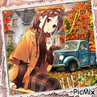 Manga automne - GIF animé gratuit