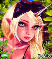 Fantasy elf animovaný GIF