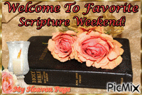Welcome To Favorite Scripture Weekend! - Darmowy animowany GIF