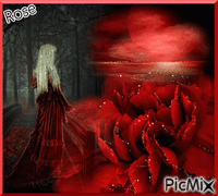Femme en Rouge - GIF animado grátis