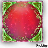 cadre rouge vert - GIF animé gratuit