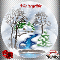 Wintergrüße - Gratis animeret GIF