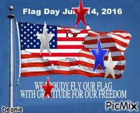 FLAG DAY 2016 USA κινούμενο GIF