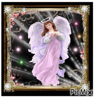 Angel in pink animovaný GIF