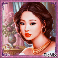 Portrait asiatique - GIF animé gratuit